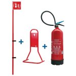 Kit extincteur  eau avec support et drapeau