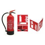 Kit extincteur � poudre avec signalisation