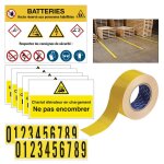 Kit identification pour zone de charge de batteries - adh�sif