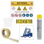 Kit identification pour zone de charge de batteries - peinture
