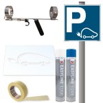 Kit pour place rserve aux voitures lectriques - panneau pvc