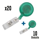 Kit de porte - badge enrouleurs (20 + 10 offerts)