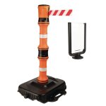Kit seton easyextend - 4 poteaux + 4 t�tes pour barri�re � sangle r�tractable + 2 supports panneau