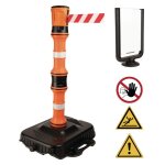 Kit seton easyextend - 4 poteaux + 4 t�tes pour barri�re � sangle r�tractable + 2 supports panneau