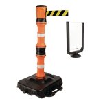 Kit seton easyextend - 4 poteaux + 4 t�tes pour barri�re � sangle r�tractable + 2 supports panneau