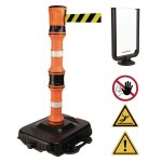 Kit seton easyextend - 4 poteaux + 4 t�tes pour barri�re � sangle r�tractable + 2 supports panneau