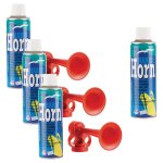 Lot de 3 cornes de brumes � gaz + 1 cartouche de rechange gratuite