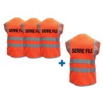Lot de 4 gilets d'vacuation serre - file (3 + 1 gratuit)
