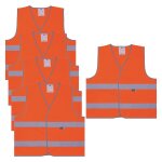 Lot de 5 gilets de s�curit� haute visibilit� (4 + 1 gratuit)