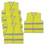 Lot de 5 gilets de s�curit� haute visibilit� (4 + 1 gratuit)
