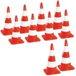 Lot de c�nes de chantier non - r�fl�chissants