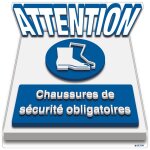 Marquage au sol 3d - attention chaussures de s�curit� obligatoires