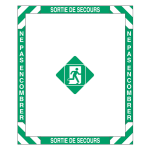 Marquage au sol iso 7010 � assembler : ne pas encombrer - sortie de secours - e002