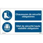 Marquage au sol iso 7010 - chaussures de s�curit� obligatoires - gilet de s�curit� haute visibilit� obligatoir ...