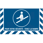 Marquage au sol iso 7010 - tenez la rampe - m012