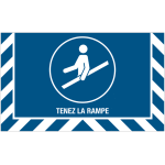 Marquage au sol iso 7010 - tenez la rampe - m012