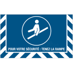 Marquage au sol iso 7010 - tenez la rampe - m012