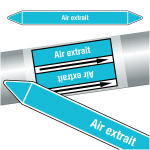 Marqueurs de tuyauteries clp  air extrait  (air)