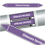 Marqueurs de tuyauteries clp  chlorure ferrique  (acides et bases)