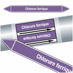 Marqueurs de tuyauteries clp  chlorure ferrique  (acides et bases)