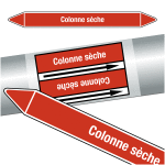 Marqueurs de tuyauteries clp  colonne s�che  (incendie)