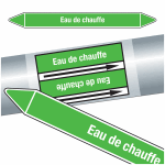 Marqueurs de tuyauteries clp  eau de chauffe  (eau)