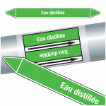 Marqueurs de tuyauteries clp  eau distill�e  (eau)