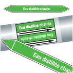 Marqueurs de tuyauteries clp  eau distill�e chaude  (eau)