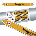 Marqueurs de tuyauteries clp  echappement  (gaz)