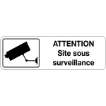 Panneau adh�sif d'information de site sous vid�o surveillance