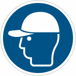 Panneaux et autocollants - casquette de s�curit� obligatoire