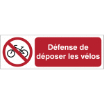 Panneaux et autocollants - dfense de dposer les vlos