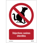 Panneaux et autocollants - d�jections canines interdites