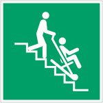 Panneaux et autocollants iso 7010  chaise d'�vacuation  - e060