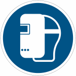 Panneaux et autocollants iso 7010 masque de soudage obligatoire - m019