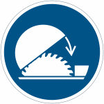 Panneaux iso 7010 - utiliser la protection rglable de la scie circulaire sur table - m031