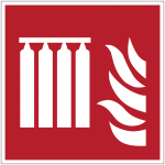 Panneaux et autocollants iso 7010  syst�me fixe d extincteurs d incendie en s�rie  - f008