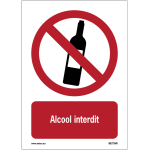 Panneaux et autocollants avec texte - alcool interdit