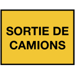 Panneau de chantier kc1 - sortie de camions