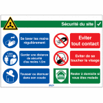 Panneau - consignes de scurit en cas d'infection