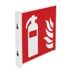 Panneaux en drapeau et tridimensionnels iso 7010 extincteur d'incendie - f001