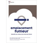 Panneau emplacement fumeur - charte officielle