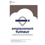 Panneau emplacement fumeur - charte officielle