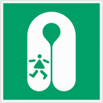 Panneau d'�vacuation maritime - iso 7010 -  gilet de sauvetage pour enfant  - e045 - imo