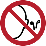 Panneau d'interdiction - port des �couteurs interdit