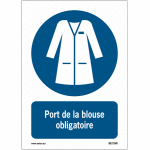 Panneaux iso 7010 a2 / a3 / a4 / a5 port de la blouse obligatoire - m059