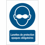 Panneaux iso 7010 a3 / a4 / a5 lunettes de protection opaques obligatoires - m007