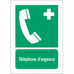 Panneaux iso 7010 a3 / a4 / a5 tlphone d'urgence - e004