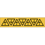 Panneaux iso 7010  danger, �l�ments pointus, risque de coupure de la main  - w022