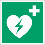 Panneau iso 7010 d�fibrillateur automatique externe pour le c?ur - e010